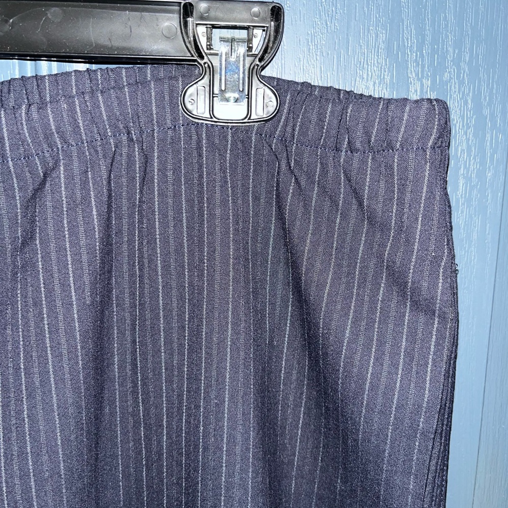 Silence + Noise Dark Blue Pinstripe Trousers